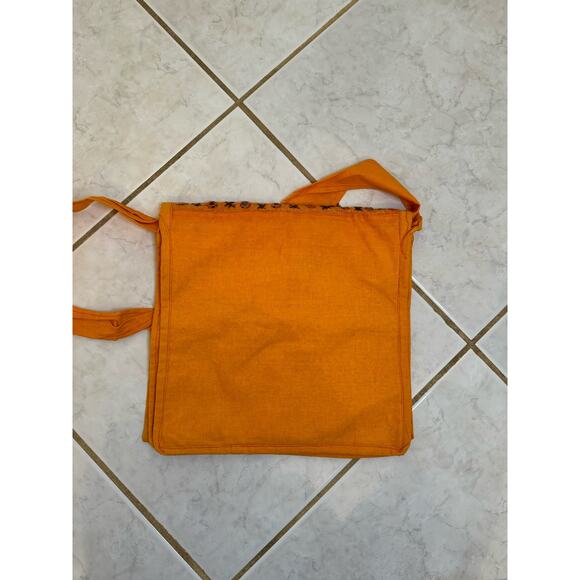Orange Indian Mirrored Embroidered Tote Bag - Picture 6 of 10